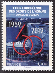 France. 2019 60 Years of European Court of Human Rights. MNH