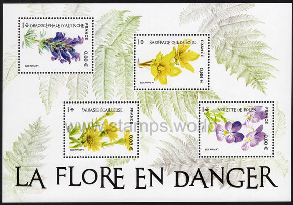 France. 2019 Endangered Flora. MNH