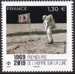 France. 2019 50 Years of Apollo 11 Moon Landing. MNH