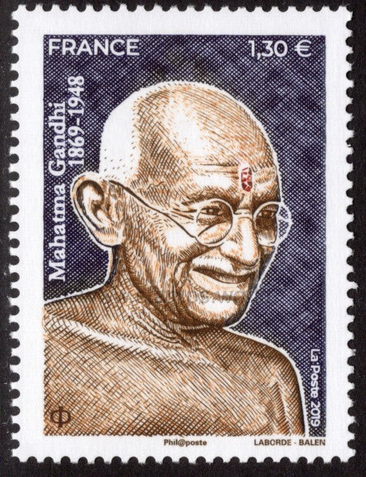 France. 2019 Mahatma Gandhi. MNH