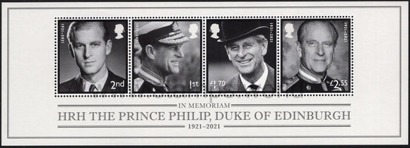 Great Britain. 2021 In Memoriam. HRH The Prince Philip, Duke of Edinburgh. MNH