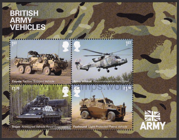 Great Britain. 2021 British Army Vehicles. MNH