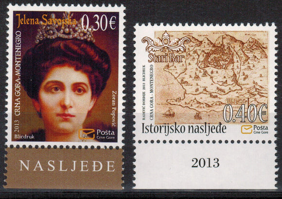 Montenegro. 2013 Historical Heritage. MNH