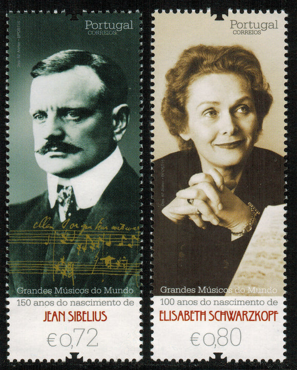 Portugal. 2015 Great Musicians of the World. MNH