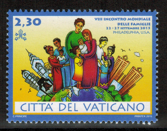 Vatican. 2015 8th World Meeting of Families. MNH