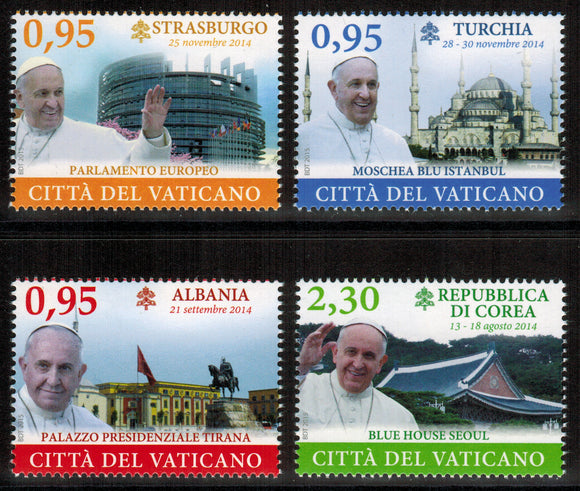 Vatican. 2015 The apostolic journeys of Pope Francis in 2014. MNH