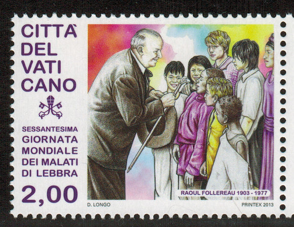 Vatican. 2013 Raoul Follereau. MNH