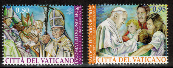 Vatican. 2015 50th anniversary of the institution of the Synod and XIV ordinary General assembly of the synod of Bishops. MNH