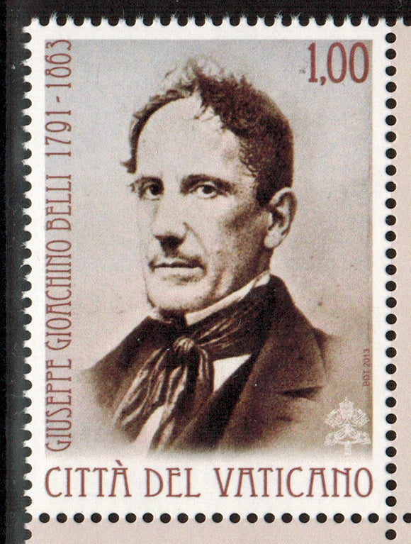 Vatican. 2013 Giuseppe Gioachino Belli. MNH