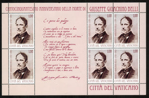 Vatican. 2013 Giuseppe Gioachino Belli. MNH