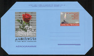 Vatican. 2015 70th Anniversary of the Liberation of Auschwitz. Aerogramma