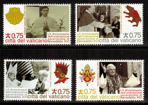 Vatican. 2011 60th anniversary of the priesly ordination of Benedict XVI. MNH