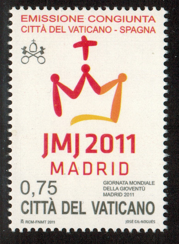 Vatican. 2011 26th World Youth Day. Madrid. MNH