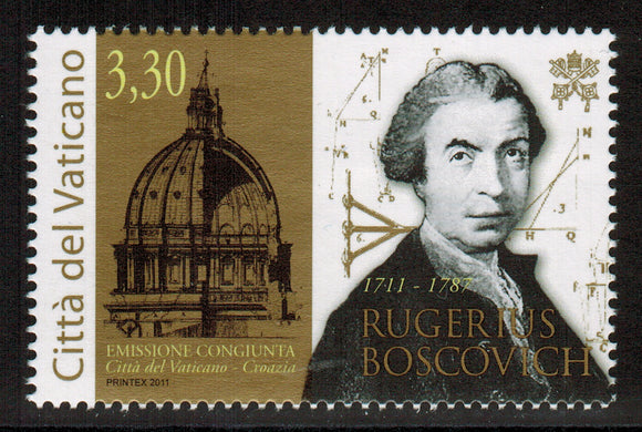 Vatican. 2011 300th anniversary of birth of Rugerius Boscovich. MNH