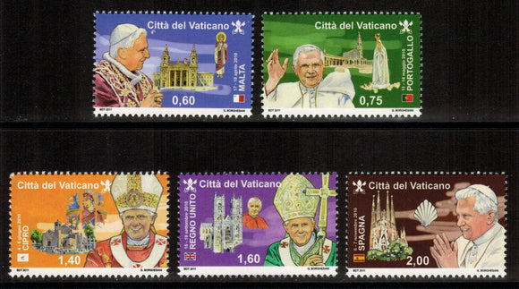Vatican. 2011 Apostolic journeys of his Holiness Benedict XVI. MNH