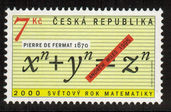 Czech Republic. 2000 World year of mathematics. MNH