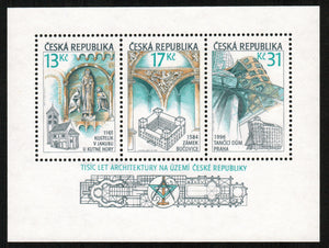 Czech Republic. 2001 1000 Years of Architecture in the Czech Lands. MNH
