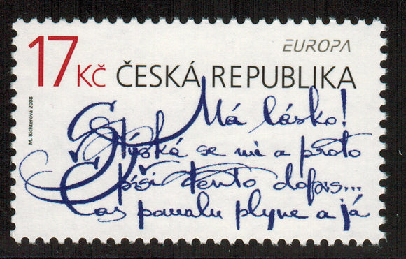 Czech Republic. 2008 Europa. Writing Letters. MNH