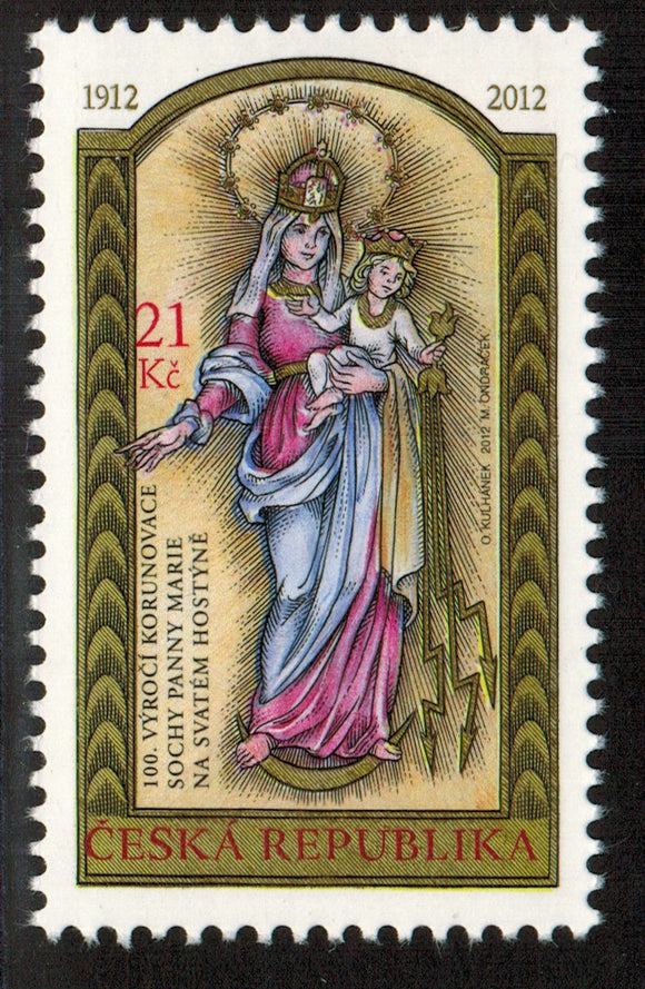 Czech Republic. 2012 100th Anniversary of the Coronation of Our Lady of Hostyn. MNH