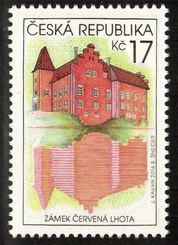 Czech Republic. 2014 Beauties of our country: Cervena Lhota Chateau. MNH