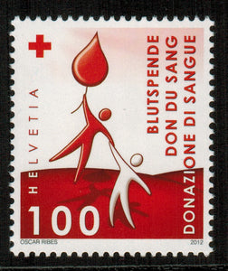 Switzerland. 2012 Red Cross - Blood Donation Campaign. MNH