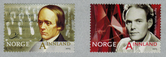 Norway. 2015 Agnar Mykle and Halfdan Kjerulf. MNH