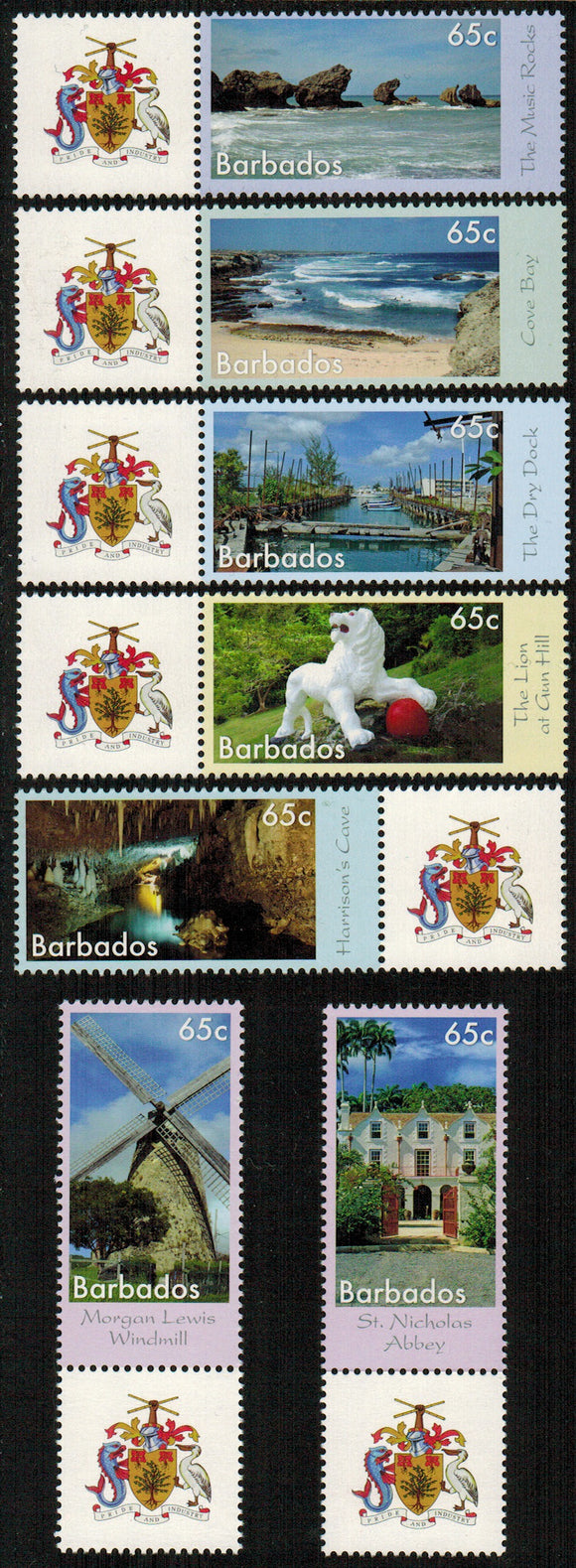 Barbados. 2014 Seven Wonders of Barbados. MNH
