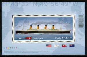 Canada. 2012 Titanic. MNH