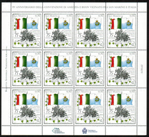 San Marino. 2014 75th Anniversary of the Convention of Friendship San Marino and Italy. MNH