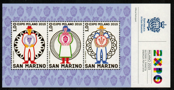 San Marino. 2015 EXPO Milano, Italy. MNH