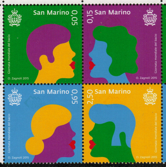 San Marino. 2015 World Kiss Day. MNH