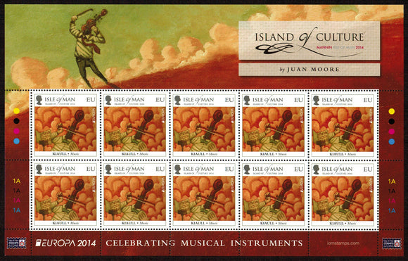 Isle Of Man. 2014 Europa. Musical Instruments. MNH