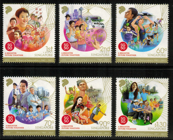 Singapore. 2015 50th Anniversary of Independence. MNH