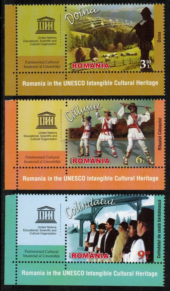 Romania. 2014 UNESCO. Intangible Cultural Heritage. MNH