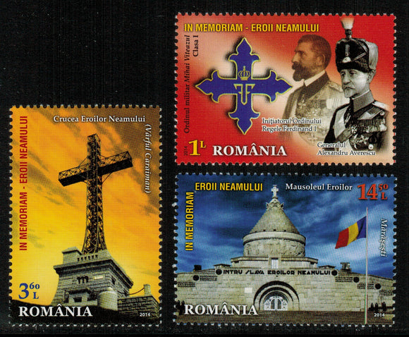 Romania. 2014 In Memorium, National Heroes. MNH