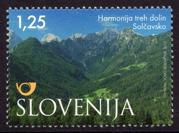 Slovenia. 2012 Tourism. Three Valleys in Harmony. MNH
