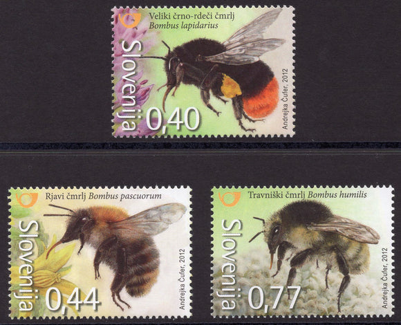 Slovenia. 2012 Fauna. Bumble Bees. MNH