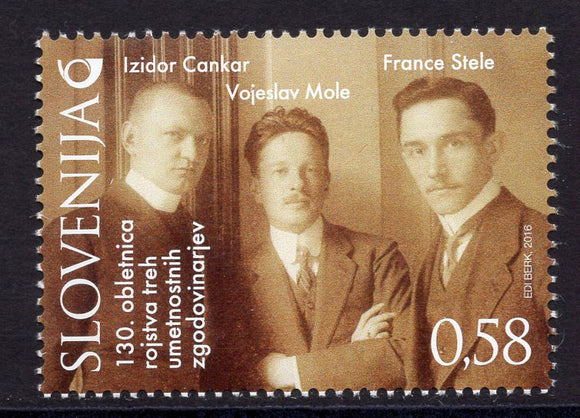 Slovenia. 2016 125th Anniversary of the Birth of Three Art Historians. MNH