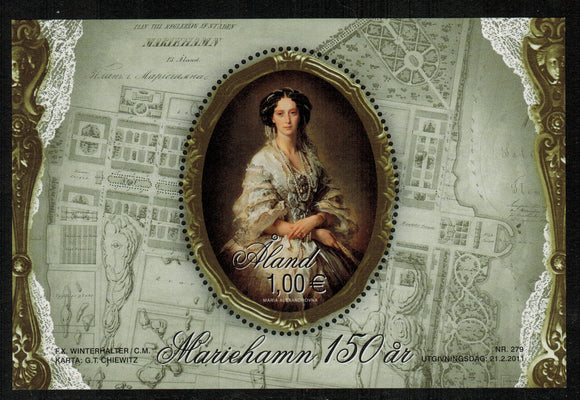 Aland. 2011 Mariehamn 150 years. MNH