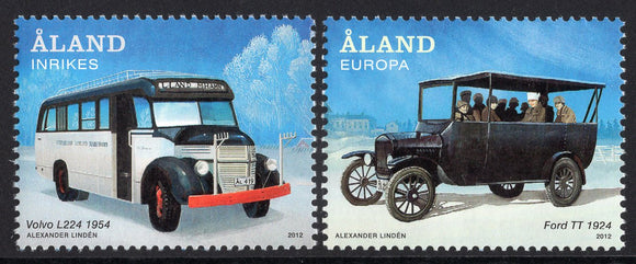 Aland. 2012 Buses: Volvo L224 and Ford TT. MNH