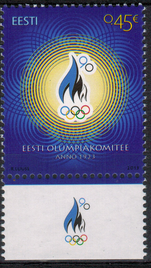 Estonia. 2013 90th Anniversary of Estonian Olympic Committee. MNH
