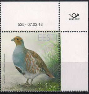 Estonia. 2013 Bird of the Year. Partridge. MNH