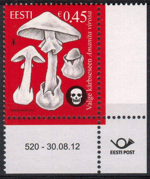 Estonia. 2012 Mushrooms. The European destroying angel. MNH