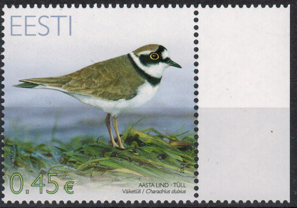 Estonia. 2012 Bird of the Year. Plover. MNH