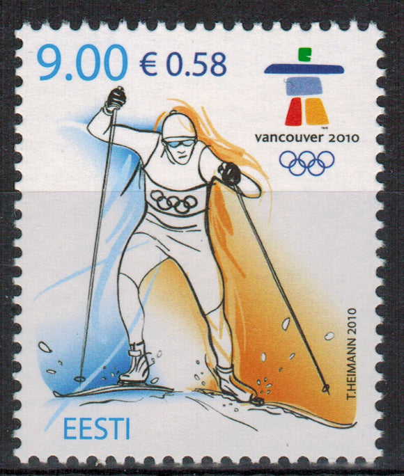Estonia. 2010 Winter Olympic Games. Vancouver. MNH