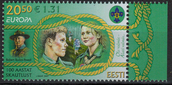 Estonia. 2007 EUROPA. Scouting. MNH